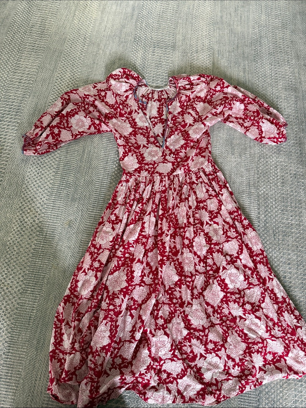 Alix Of Bohemia Red and White Floral Maxi Dress